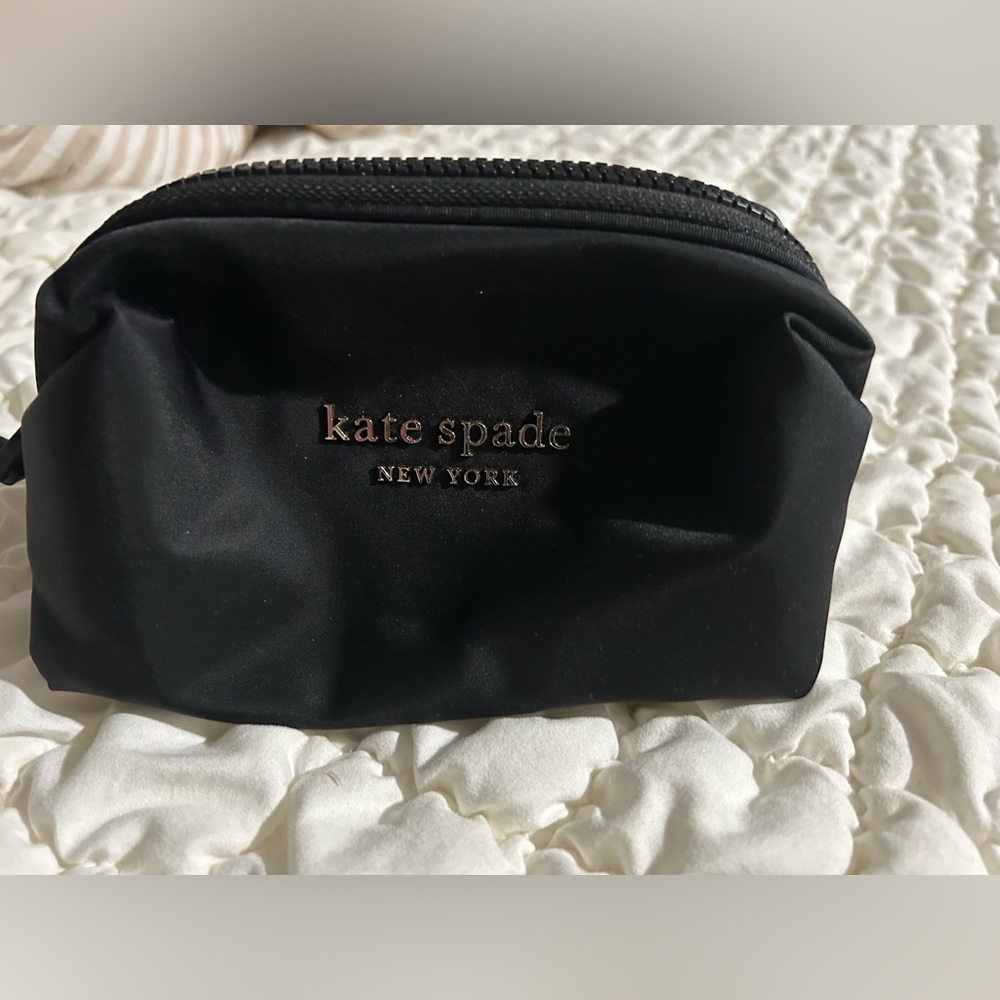 Kate Spade Everything Puffy Medium Nylon Cosmetic Pouch Bag, Black